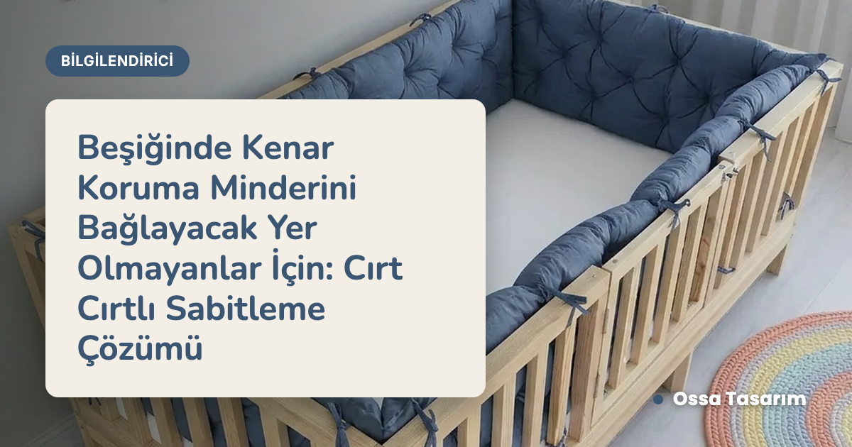 Beşiğinde Kenar Koruma Minderini Bağlayacak Yer Olmayanlar İçin: Cırt Cırtlı Sabitleme Çözümü