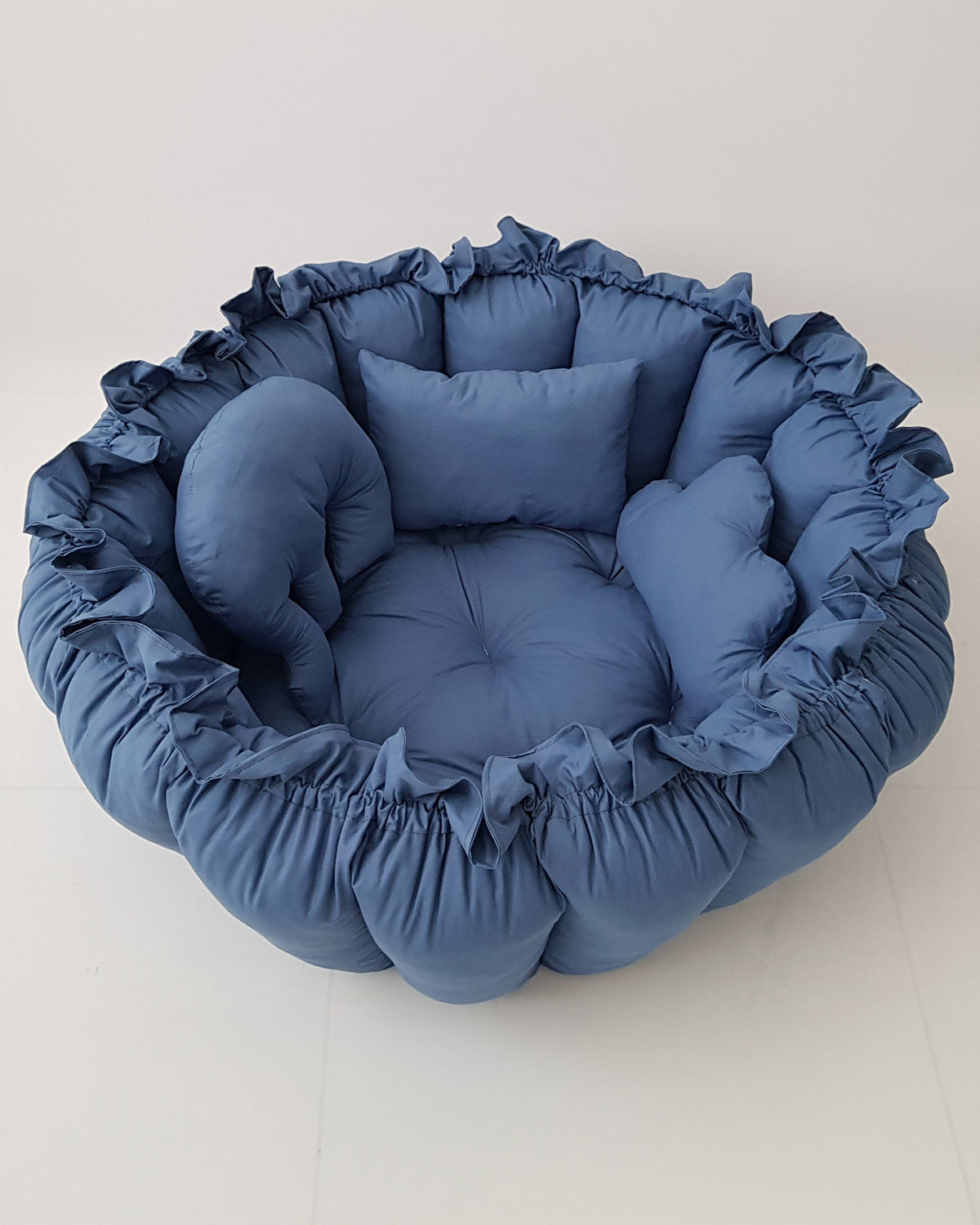İndigo 3'ü 1 arada BabyNest uyku ve oyun minderi, yuva hali
