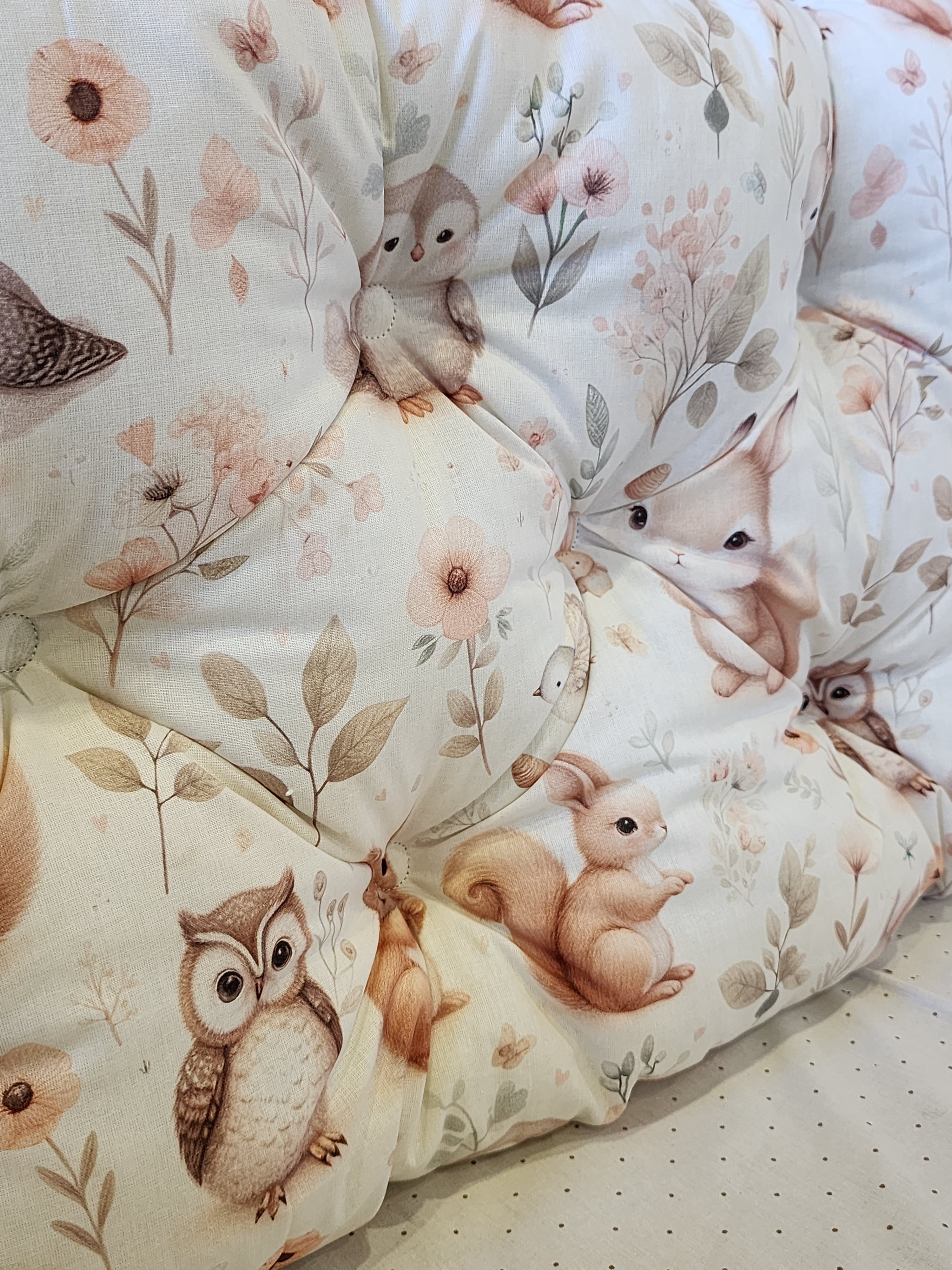 Montessori Yatak ve Beşik İçin Koruyucu Kenar Koruma Takımı Baykuş Desen