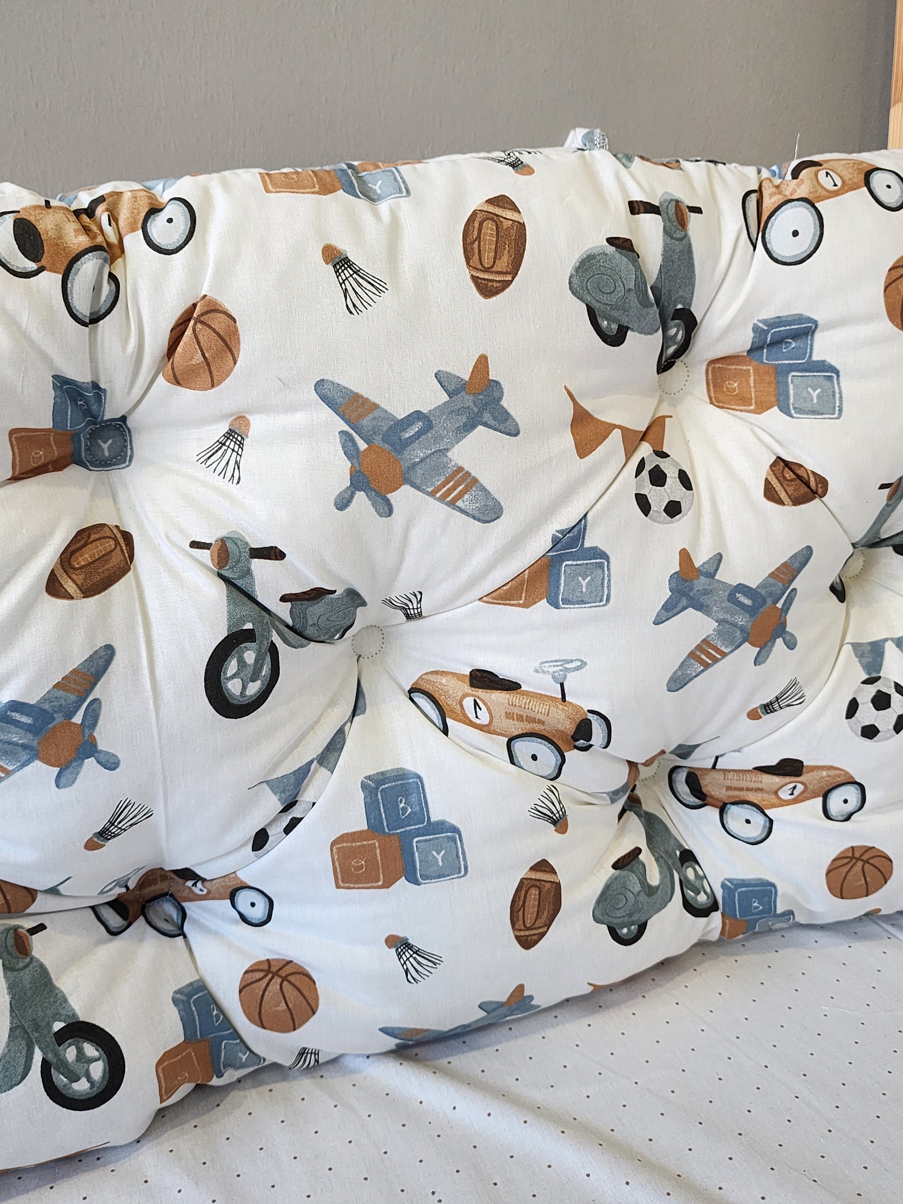 Montessori Yataklar ve Beşikler İçin Koruyucu Kenar Koruma Takımı Uçaklar