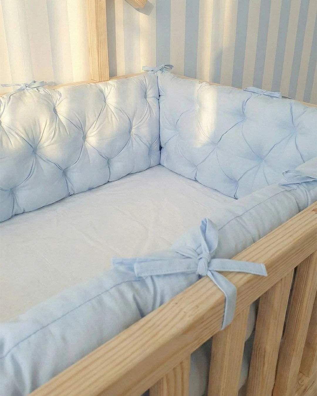 Beşik Kenar Koruma Takımı Bebe Mavi