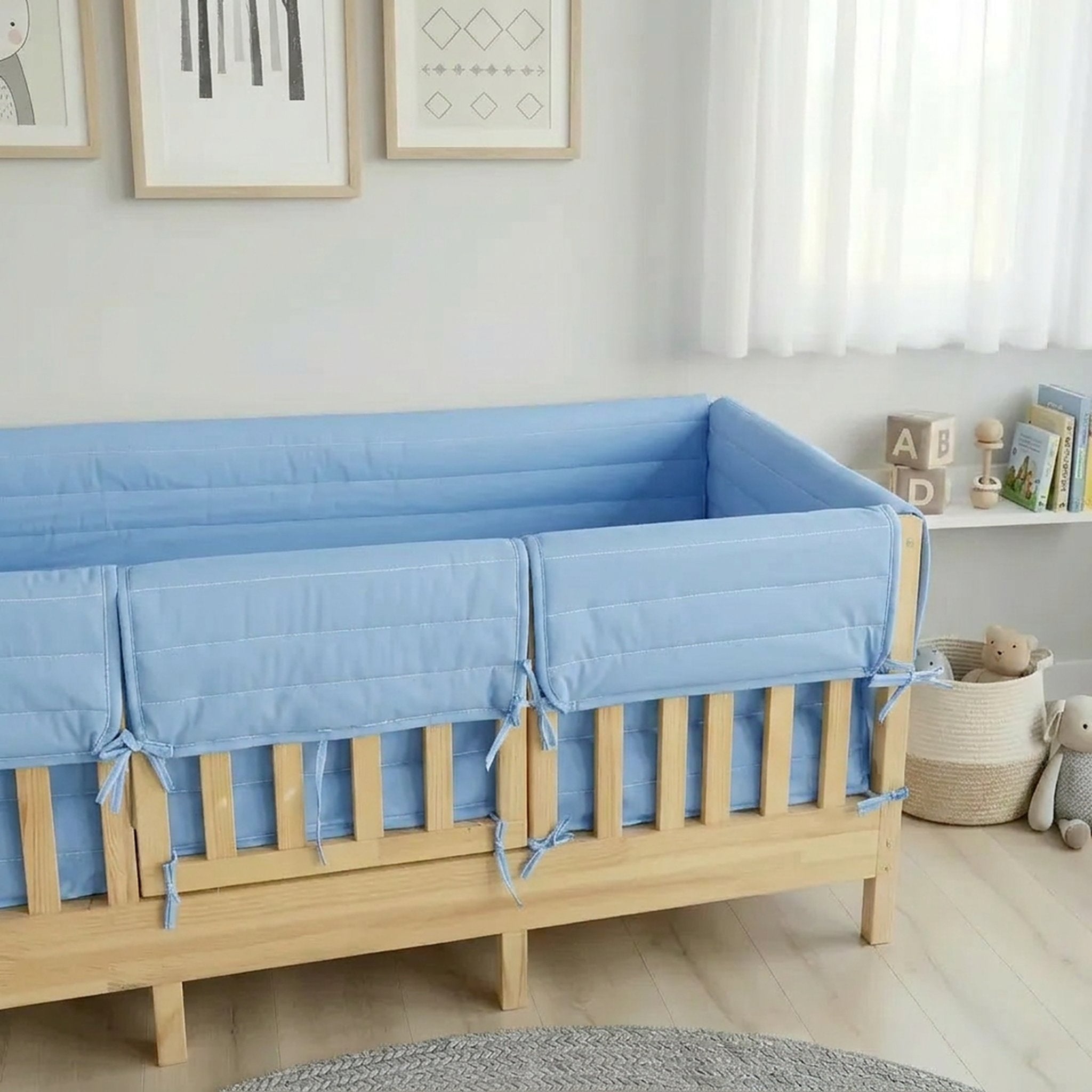 Bebe Mavi Buble Full Kenar Koruma Takımı