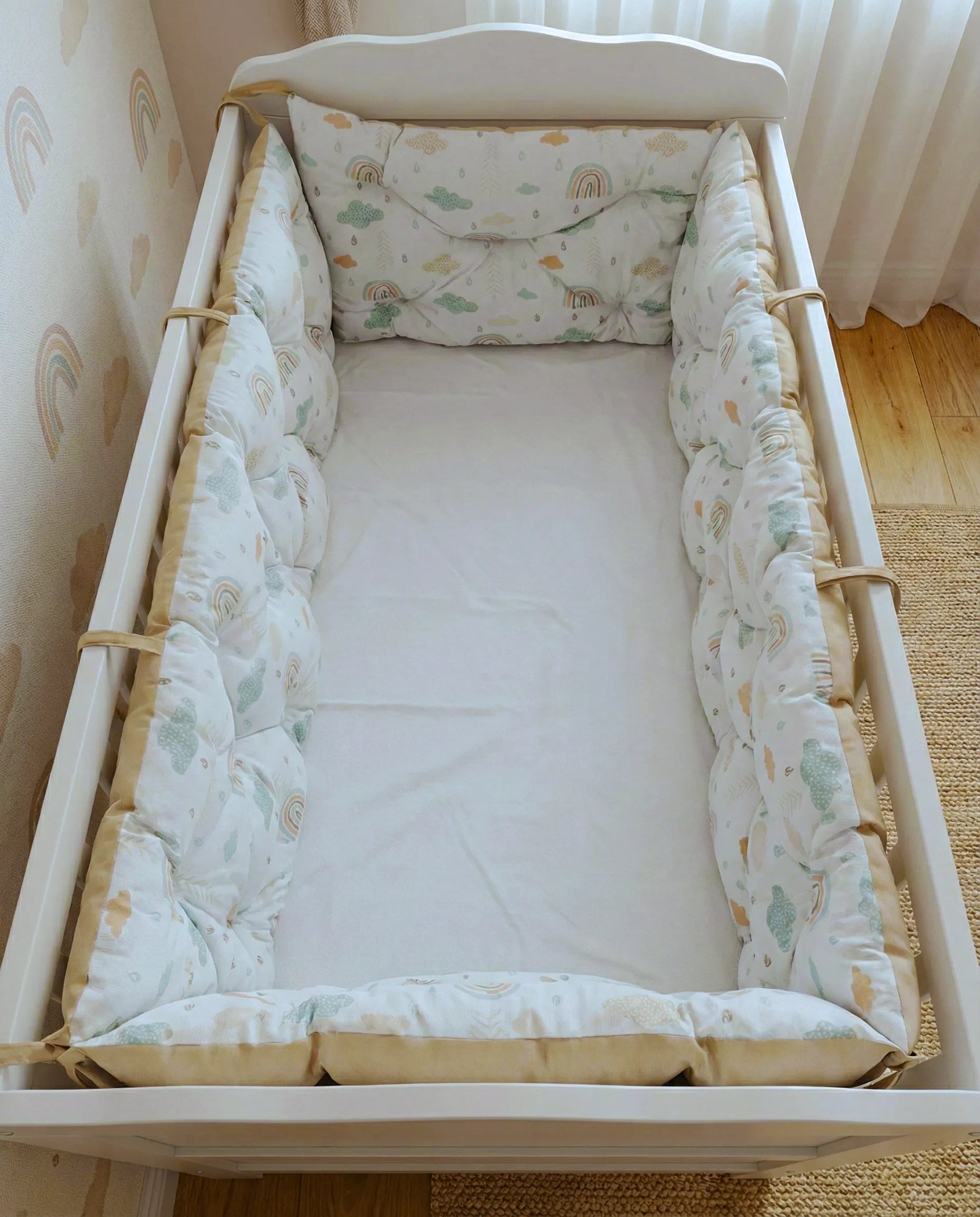 Beşikler İçin Kenar Koruma Takımı Pamuk Kumaş