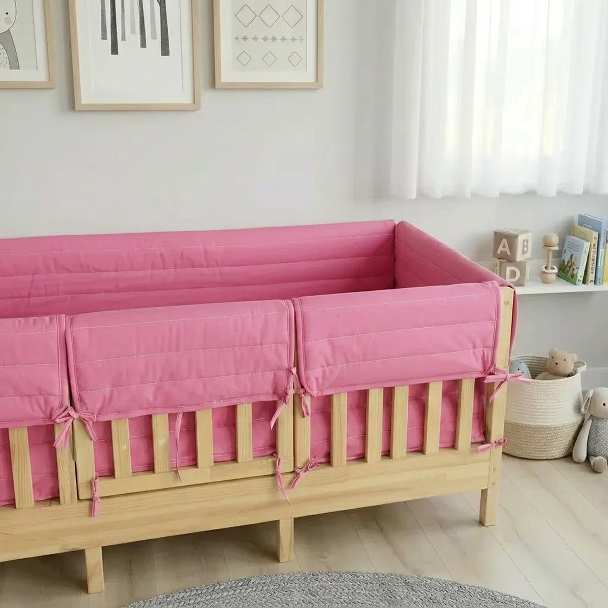 Şeker Pembe Buble Full Kenar Koruma Takımı