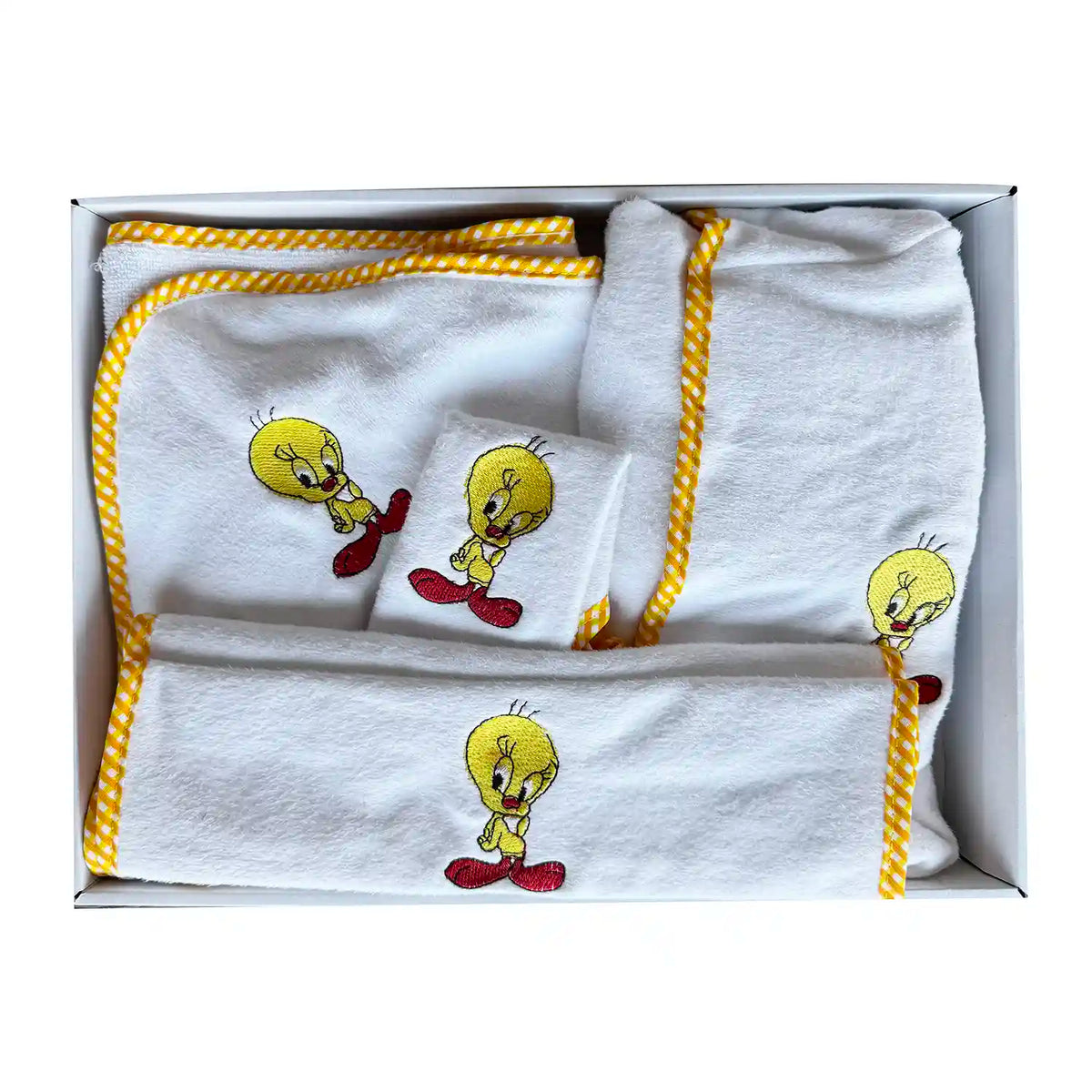 Bebek Bornozu Takımı Tweety Desenli