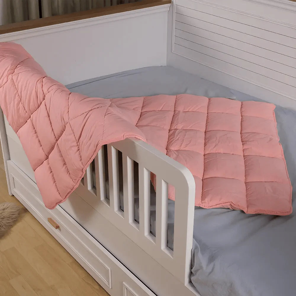 Organik Yün Bebek Yorganı Pudra  | Ossa Tasarım