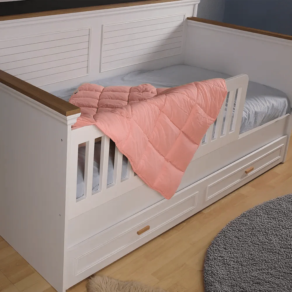 Organik Yün Bebek Yorganı Pudra  | Ossa Tasarım