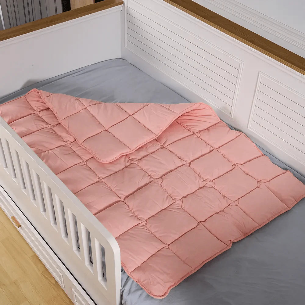 Organik Yün Bebek Yorganı Pudra | Ossa Tasarım