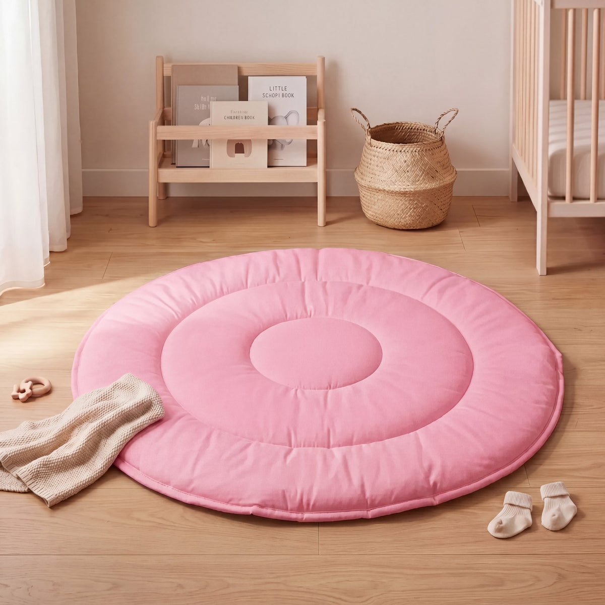 Şeker pembe oyun minderi oda içi
